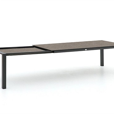 Extendable Table Trespa Dark Basalt 160/220x100 cm Charcoal ~