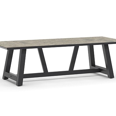 Ozon Dining Table Dekton Ceppo 250x100 cm Charcoal ~