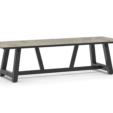 Ozon Dining Table Dekton Ceppo 280x100 cm Charcoal ~