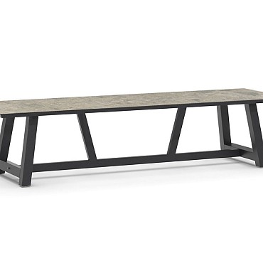 Ozon Dining Table Dekton Ceppo 330x100 cm Charcoal ~