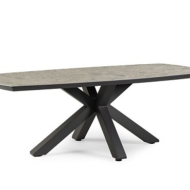 Clover Organic Dining Table Dekton Ceppo Charcoal ~