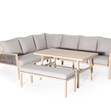 Miguel Lounge Corner Set Woodlook  ~