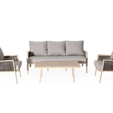 Miguel Lounge Sofa Set Woodlook  ~