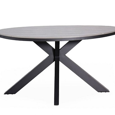 Silva Dining Table 150 cm Round Light Teak  ~