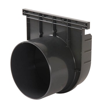 Kenadrain eind-uitl.stuk 160MM/ horizontaal ~