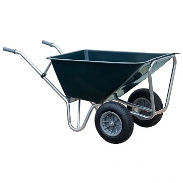 Kruiwagen Stal kunststof bak 160L/2 m/kunststof bak ~