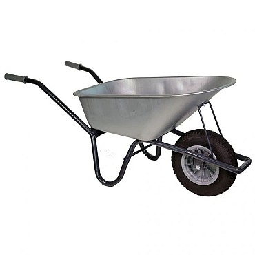 Kruiwagen Klus Premium 85L grijs m/metalen bak ~