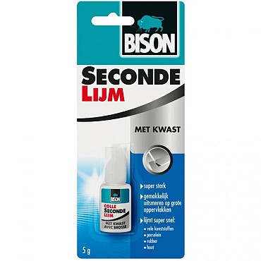 Secondelijm m/kwast 5 g ~