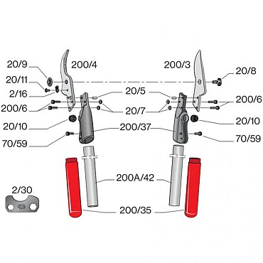 Felco schroefbout sector 20/11 ~