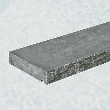 Spotted Blue 100x25x4cm Vijverrand - 2 breukruwe zijdes + waterkering ~