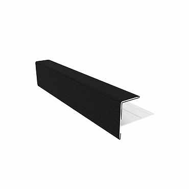 NTW alu eindprofiel tbv Castellation Pro Ebony zwart 5x5x300 cm. ~