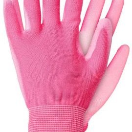 Werkhandschoenen licht polyester roze maat L ~