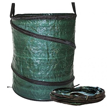 Tuinafvalzak met veer 180 liter ~