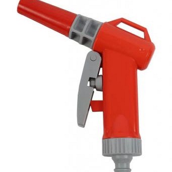 Regelbare pistoolspuit met nippel PVC in blister ~