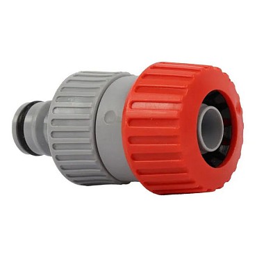 Nippel met slanghouder  Ø 12-18 MM PVC in blister ~