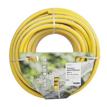 No torsion white plus  fitt getricoteerde gele slang  3/4