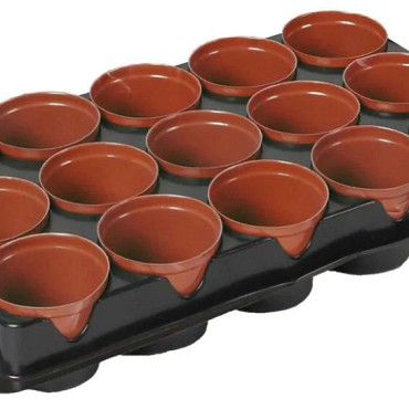 Plantenpotjes rond 7 cm (18 stuks) ~