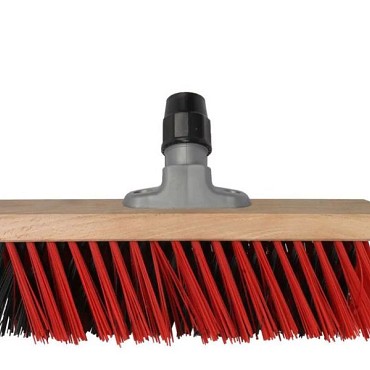 X-bezem buiten 30 cm rood/zwart los ~