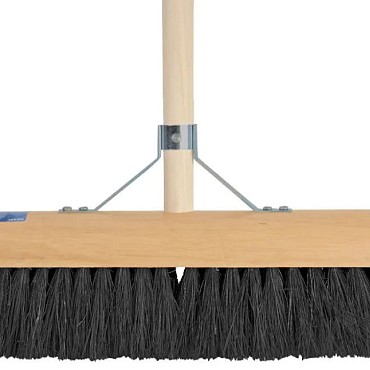 Zaalveger zwart incl. steel 40 cm ~