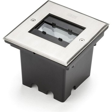 Grondinbouwspot PowerLED 230V, square, lbh 13.5x14.5x11.5cm, 1x 5W ~