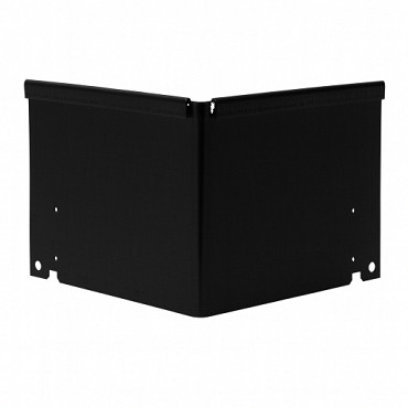 Zwart gecoate inwendige hoek kantopsluiting Single / Flex 10 cm. ~