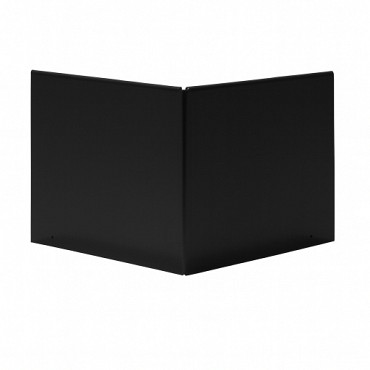 Zwart gecoate uitwendige hoek kantopsluiting Single / Flex 10 cm. ~