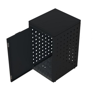 Kliko ombouw 120 ltr. grafiet zwart met vast deksel