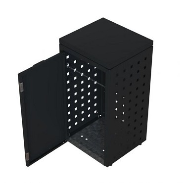 Kliko ombouw 240 ltr. grafiet zwart met vast deksel