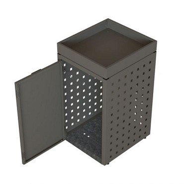 Kliko ombouw 240 ltr - 1 stuk taupe met tuinbak ~