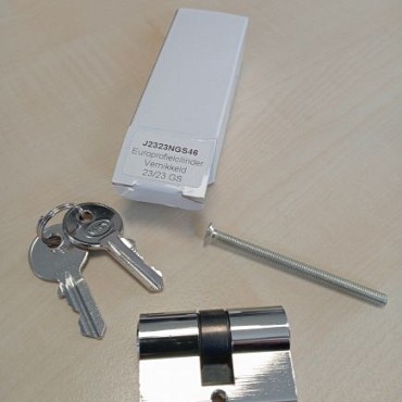 Cylinder Slot Vernikkeld T.b.v. Idealdeur 46mm ~