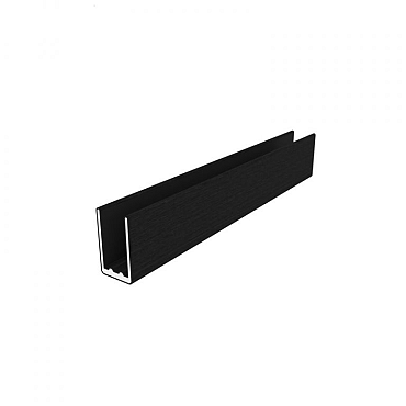 NTW aluminium u-profiel CA216 Ebony zwart 300 ~