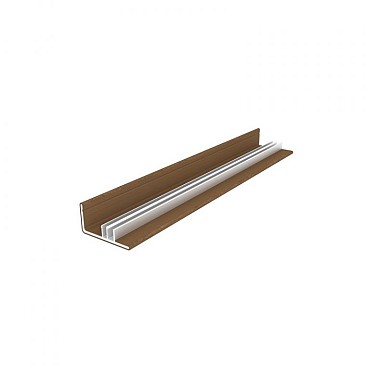 NTW aluminium u-klikprofiel CA228-CA229 Teak 300 ~