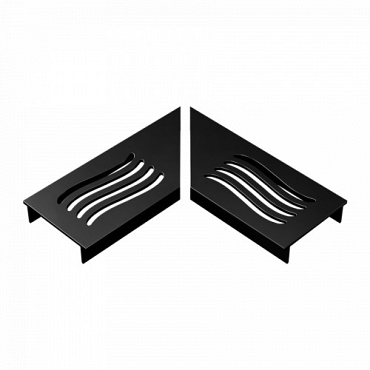 Design Drain Black Line Wave rooster L-hoek ~