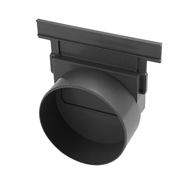 Connecto 100 PVC Eindstuk/Uitlaatstuk D100 (grijs) - Nat177 ~