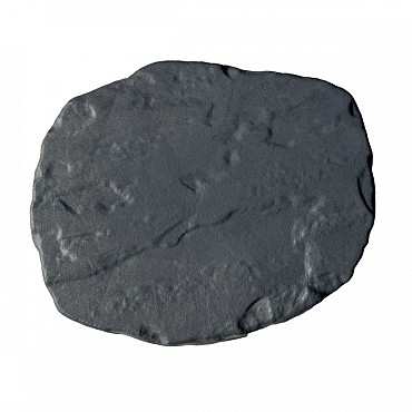 Stapsteen gerecycleerd kunststof 30x37x3.5 cm zwart ~