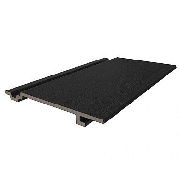 NTW HKC wand vlak 1,9x18,8x400 cm. (wb 153 mm) Ebony burnt ~