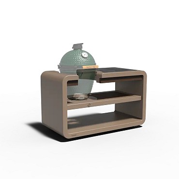 Cooking Station Kamado alu + bamboe 150x75,2x92,8 cm. ~