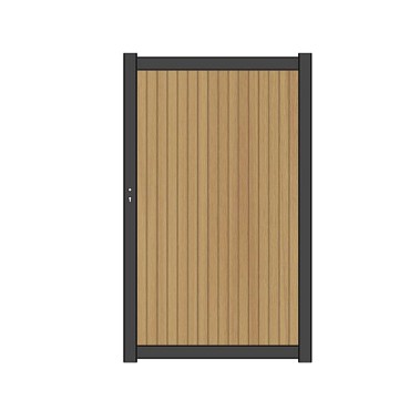 NTW Premium deur met alu frame verticaal Triple Red Cedar 97x186 cm. ~