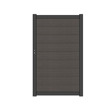 NTW Premium deur met alu frame horizontaal Silver Gray 97x186 cm. ~