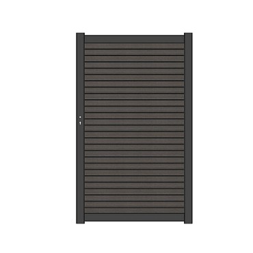 NTW Premium deur met alu frame horizontaal Triple Silver Gray 97x186 cm. ~
