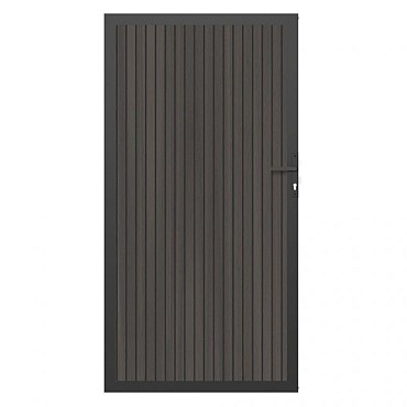 NTW deur met alu frame verticaal Triple Silver Gray 100x195 cm. ~