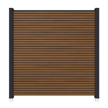 NTW scherm Triple Teak/zwart 180x180 cm. ~