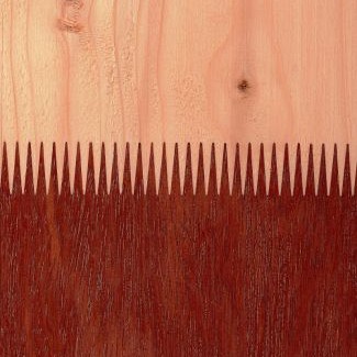 Angelim vermelho en douglas geschaafde paal gedroogd en gevingerlast 14,3x14,3x360 cm ~