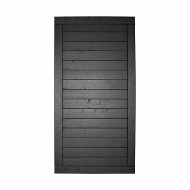 Vuren tuindeur Hillhout Basic Excellent 100x180x4,5 cm. zwart gespoten (RAL 9005) ~
