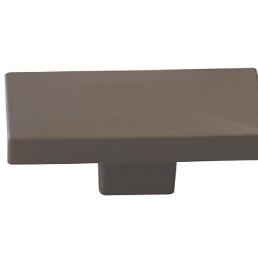 PVC afdekdop t.b.v. H-gleufpaal kwartsgrijs RAL7039 ~