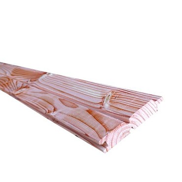 Douglas geschaafd 2-zijdig dubbel rhombus profielplank 2,7x14,5x224 cm onbehandeld ~