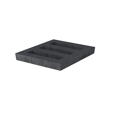 Schellevis Oudhollands grasbetontegel antraciet open met facet 60x60x10 cm. ~