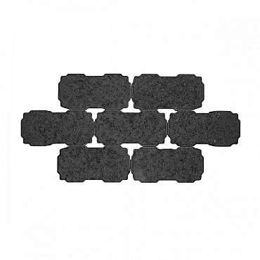 Betonkeien 22x11x6 cm Zwart waterpasserend - Rollmops stapeling - Benor ~
