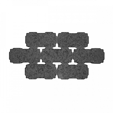 Betonkeien 22x11x10 cm Zwart waterpasserend - Rollmops stapeling - Benor ~