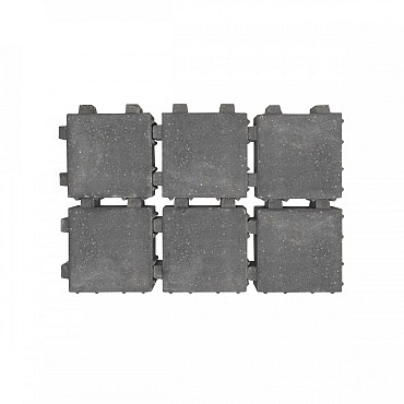 Ongetrommelde klinker velling 20x20x6 Zwart waterpasserend ~
